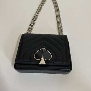 Black Quilted Leather Shoulder Bag